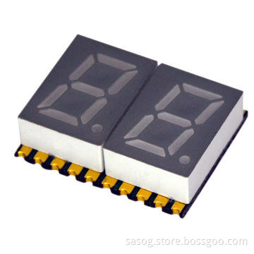 0.3-inch Dual Digit SMD LED Display, Yellow Green Color, 570nm, Common Cathode